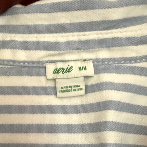 Aerie Blue and White Striped shirt - Picture 2 of 3